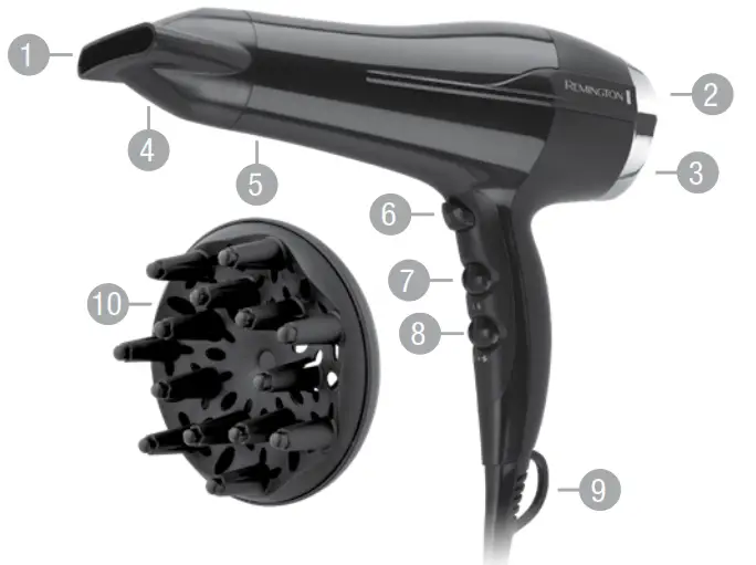 REMINGTON D5950XAU Styling Pro Hair Dryer - 1