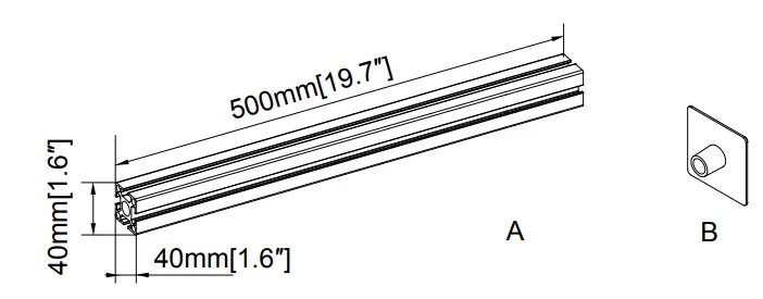 KIMEX-031-1032-Profile-Aluminium-50cm-Rail-FIG1