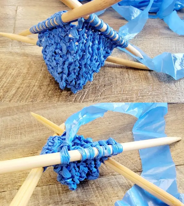 instructables-Knit-Plastic-Bag-Ball-FIG-8