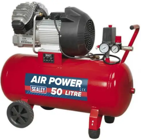SEALEY SAC05030.V2 Compressor 50LTR-100LTR V-Twin Direct Drive 3HP