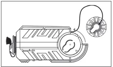 JOHN LEWIS 75660104 Spy Machine Kit Instructions - Retract the receiver wire by turning the wheel anti-clockwise as shown