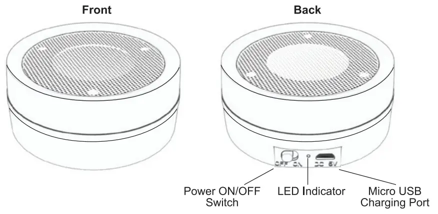 BASS JAXX SP-0442 Revolve LED Wireless Speaker - Fig 1