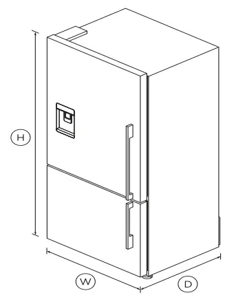 FISHER PAYKEL E522BLXFDU5 Freestanding Refrigerator Freezer-fig1
