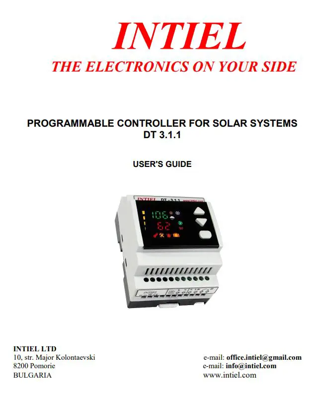 INTIEL DT 3.1.1 Programmable Controller User Guide