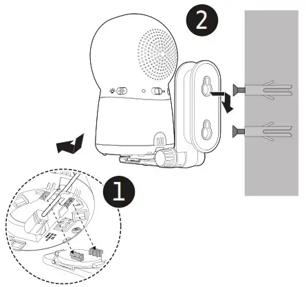 vtech 80 1930 01 Baby Monitor - mount the baby unit 6