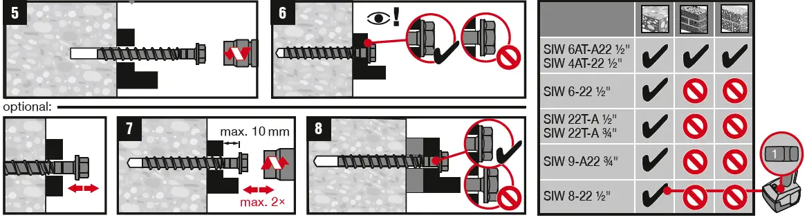 HILTI-HUS4-H(F)-10-Screw-Anchors-FIG 6