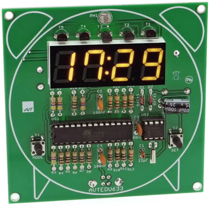 KITS AVT EDU633 Alarm Clock Educational Soldering Kit