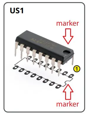 Elements set on the soldering side
