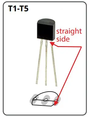 Elements set on the soldering side