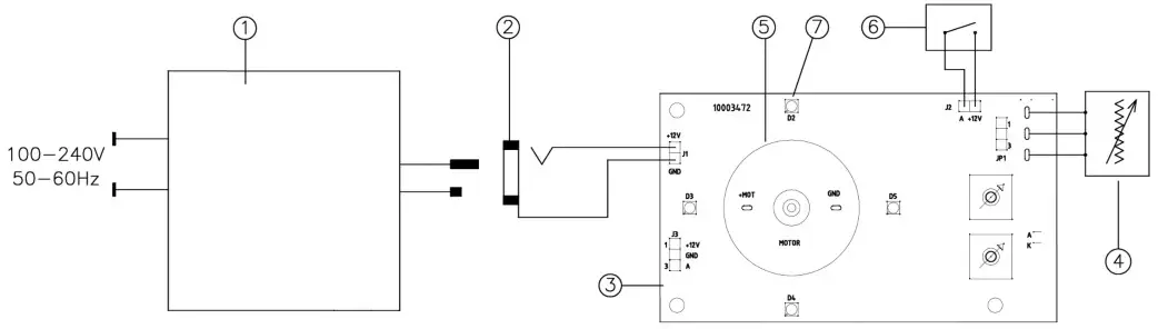 VELP SCIENTIFICA F204A0167 AMI Illuminated Magnetic Stirrer - Wiring diagram