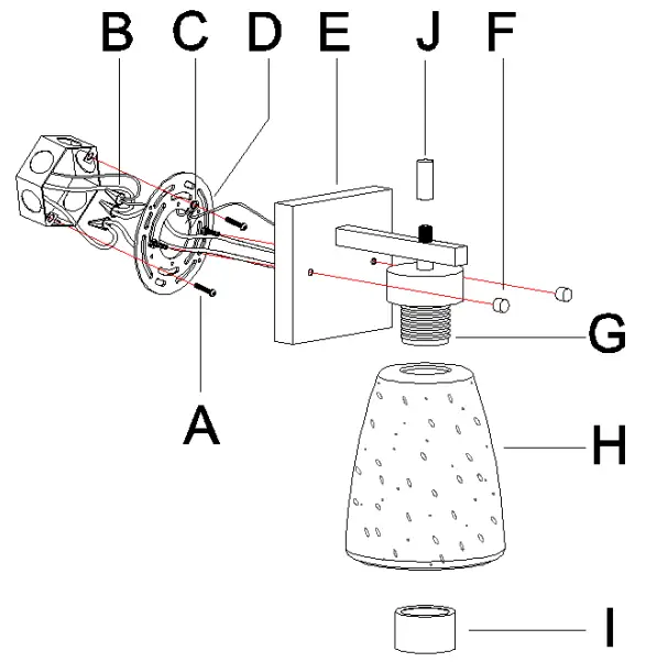 ZEVNI L3MUUBBZW4550SN7 Adkins 5-in W 1-Light Brass-Black Transitional Wall Sconce - Fig 1