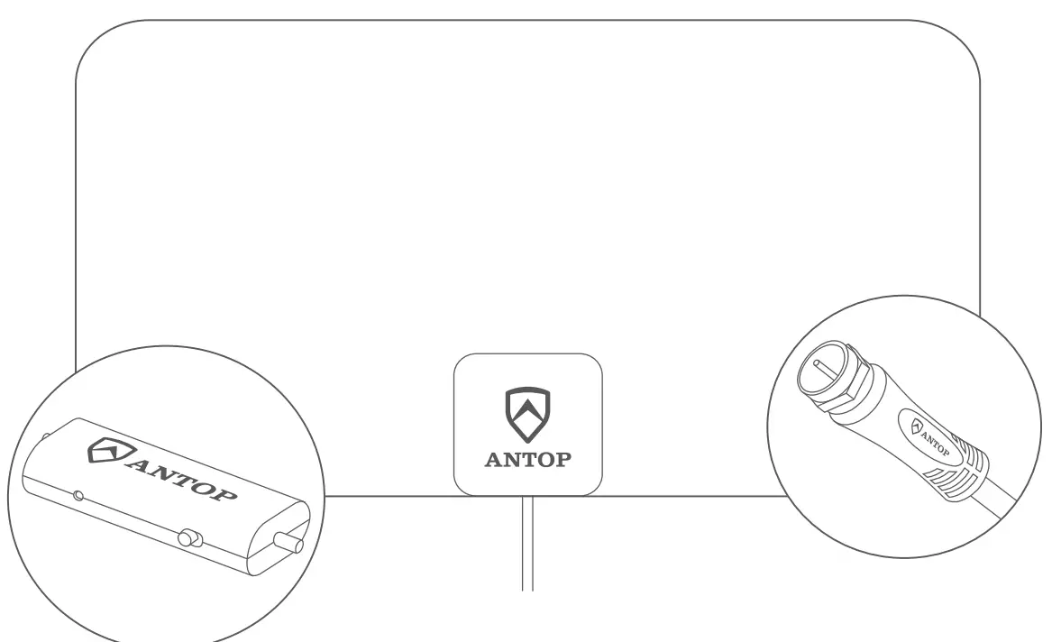 ANTOP AT-103B Indoor TV Antenna Paper Thin