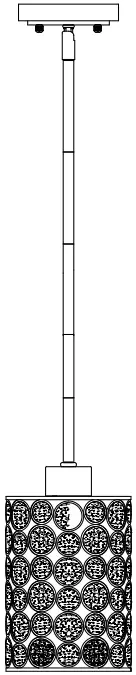 allen roth ELW122920-BN Nickel Coastal Cylinder Mini Pendant Light -