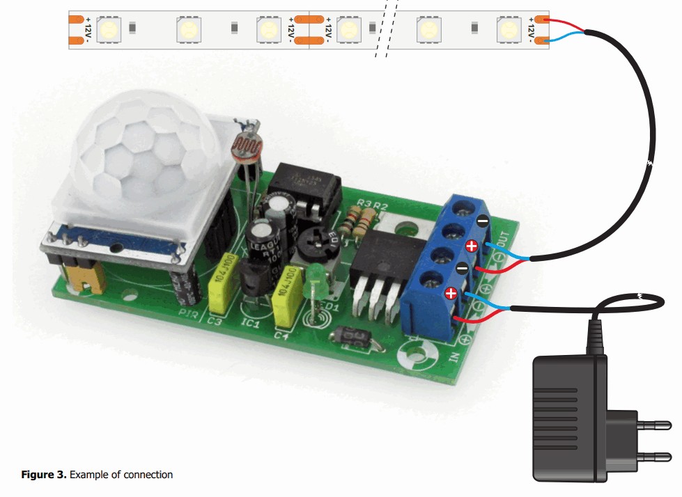 AVT1996 Bedlight Night-Light Controller with Motion Detector - fig 2