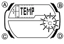 CASIO Watch 5450 -Specifying Temperature