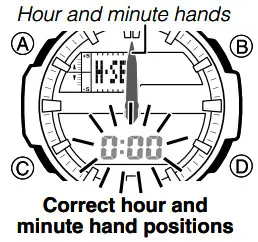 CASIO Watch 5450 -adjust home positions
