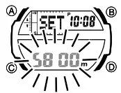 CASIO Watch 5450 - altimeter reading 1