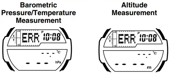 CASIO Watch 5450 - sensor operation