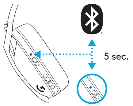 logitech G435 Wireless Gaming Headset - SWITCH BETWEEN 3