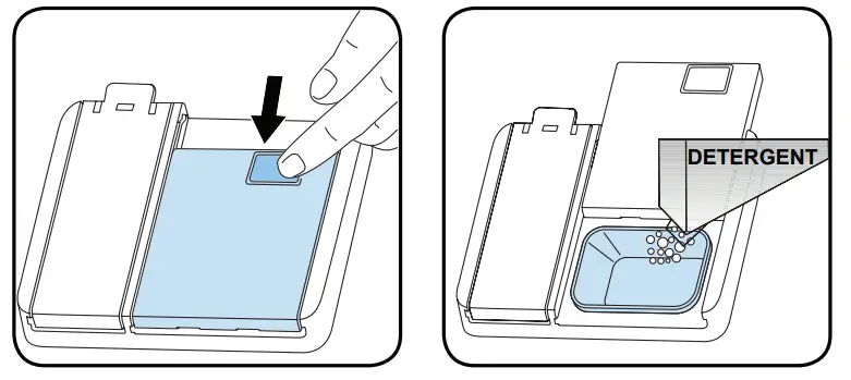 SHARP QW NS1CF49EI ES Dishwasher - Filling the detergent