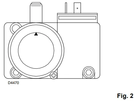 Minimum gas pressure switch adjustment