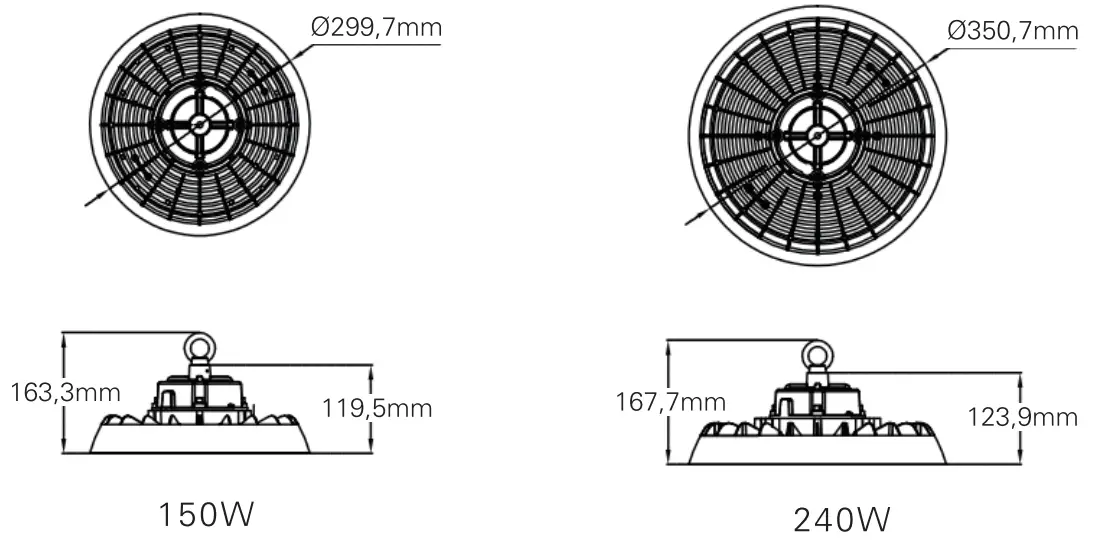 namron 3222226 UFO High Bay LED - Mounting 1