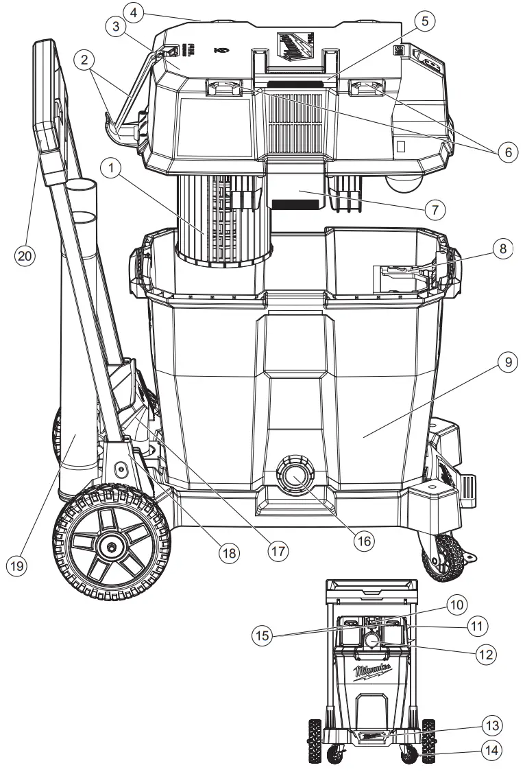 milwaukee M18 FVC45L Wet and Dry Vacuum Cleaner - FUNCTIONAL DESCRIPTION 4