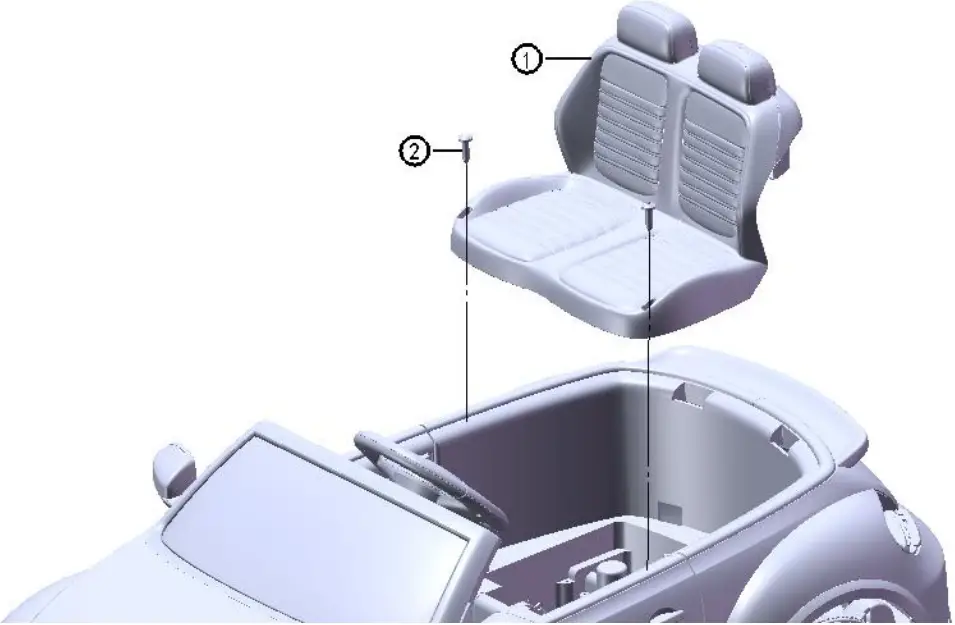 Volkswagen TS-303 Beetle Licensed 12v Battery Kids Ride -fig 8