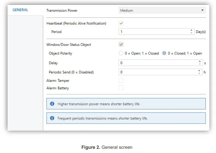 Zennio ZRFWD915 KNX-RF Magnetic Contact for Door or Window - ETS PARAMETERISATION