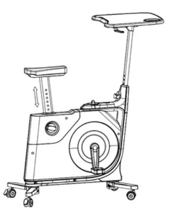 kogan FSDESKBIKWA Home and Office Exercise Bike with Height Adjustable Desk- Seat Adjustment