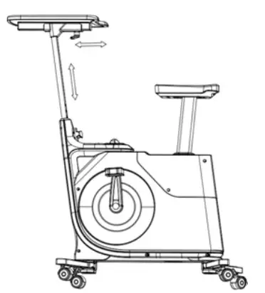 kogan FSDESKBIKWA Home and Office Exercise Bike with Height Adjustable Desk- Table Adjustment