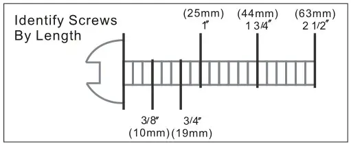 GLOBAL Window Air Conditioner 293082 - Identify Screws By Length
