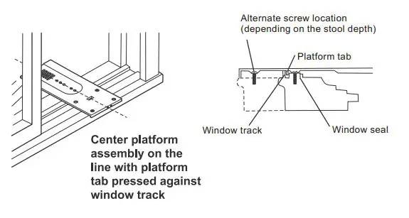 GLOBAL Window Air Conditioner 293082 User Manual - Center Platform assembly