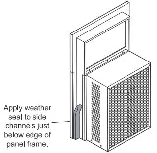 GLOBAL Window Air Conditioner 293082 User Manual - Cut side channel seal into 2 equal lengths
