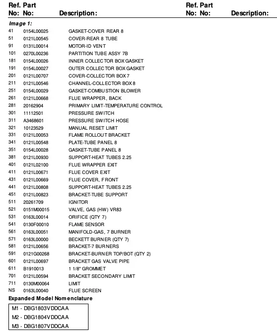 Heat Exchange Assembly-Table