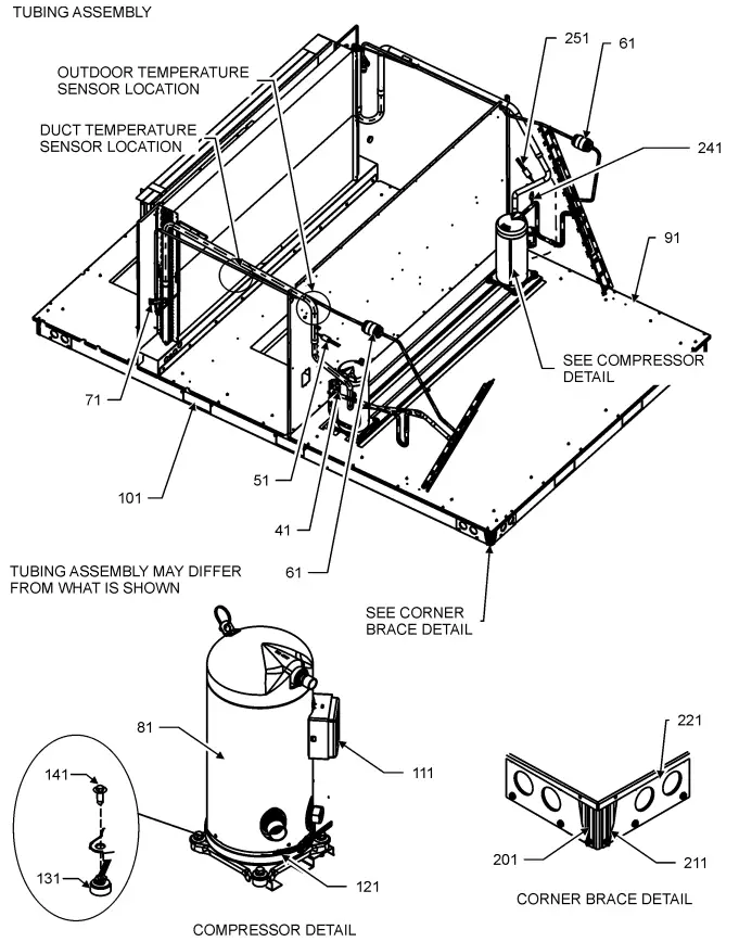 Tubing and Compressor Assembly