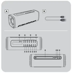 GRUNDIG GLR7764 Bluetooth Speaker with DAB FM Radio - diagram