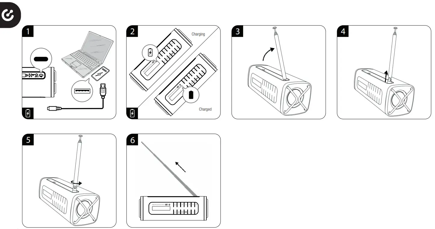 GRUNDIG GLR7764 Bluetooth Speaker with DAB FM Radio - fig1