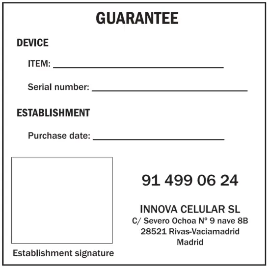 Guarantee Card