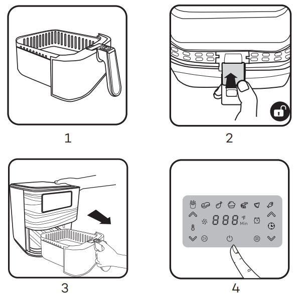 Innsky 55SA1US Air Fryer - Preparing for Use