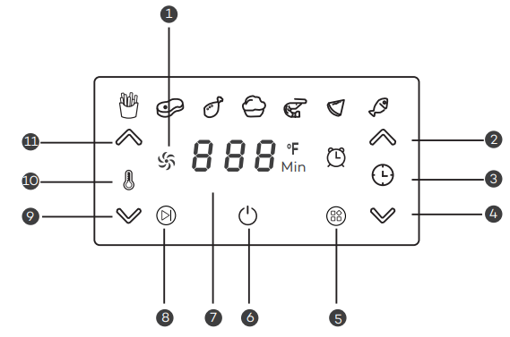 Innsky 55SA1US Air Fryer - Product Diagram 2