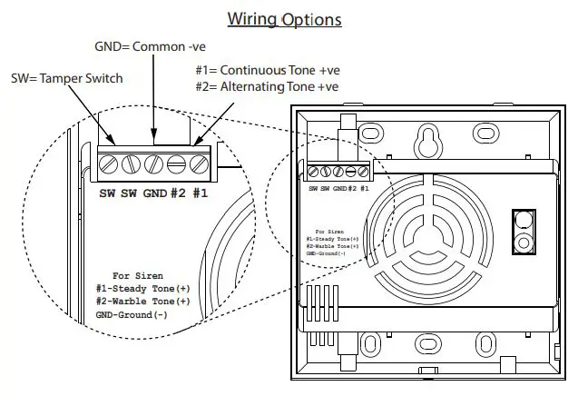 CQR SO-ALTO-WH-G Combined Internal Sounder and Extension Speaker fig2