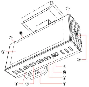 AOEDI ECM D32 1 HD Driving Recorder - Key Function