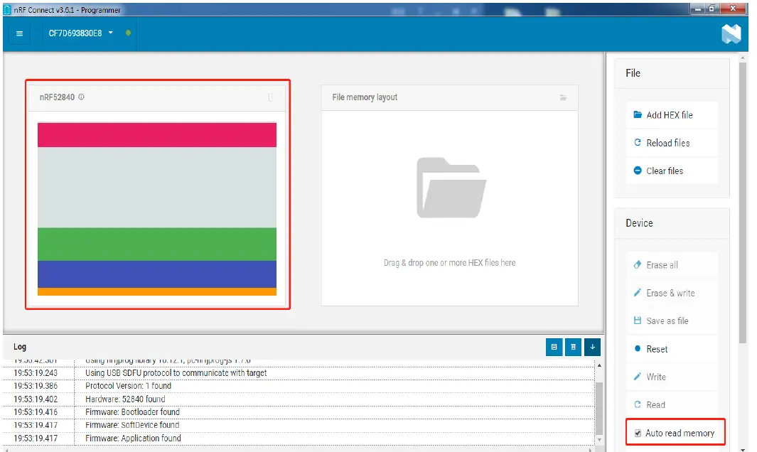 You can read the current MCU firmware stack information