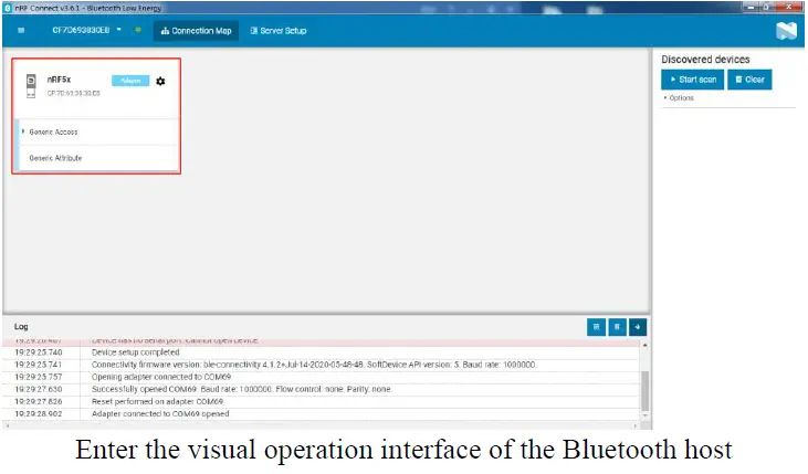 Enter the visual operation interface of the Bluetooth host
