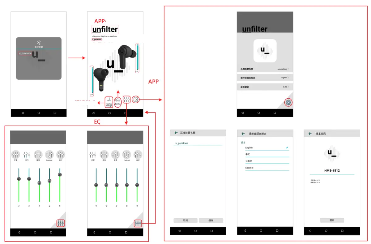 OBO PRO 2 uf 001 True Wireless Stereo Earbuds - app