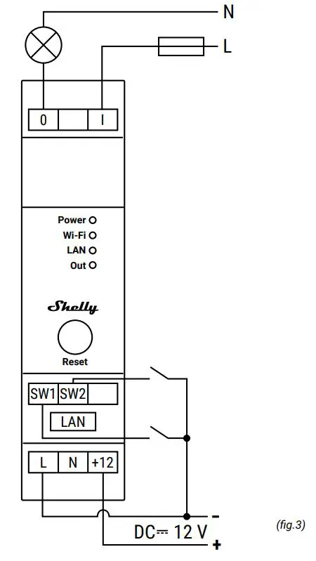SHELLY-PRO-1 1 Circuit Wi-Fi Relay Switch User Guide - Fig 3