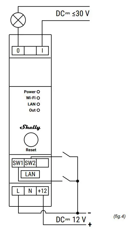 SHELLY-PRO-1 1 Circuit Wi-Fi Relay Switch User Guide - Fig 4