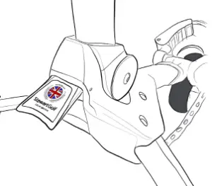 Stewart Golf R1-S PUSH Trolley - Hold the handle