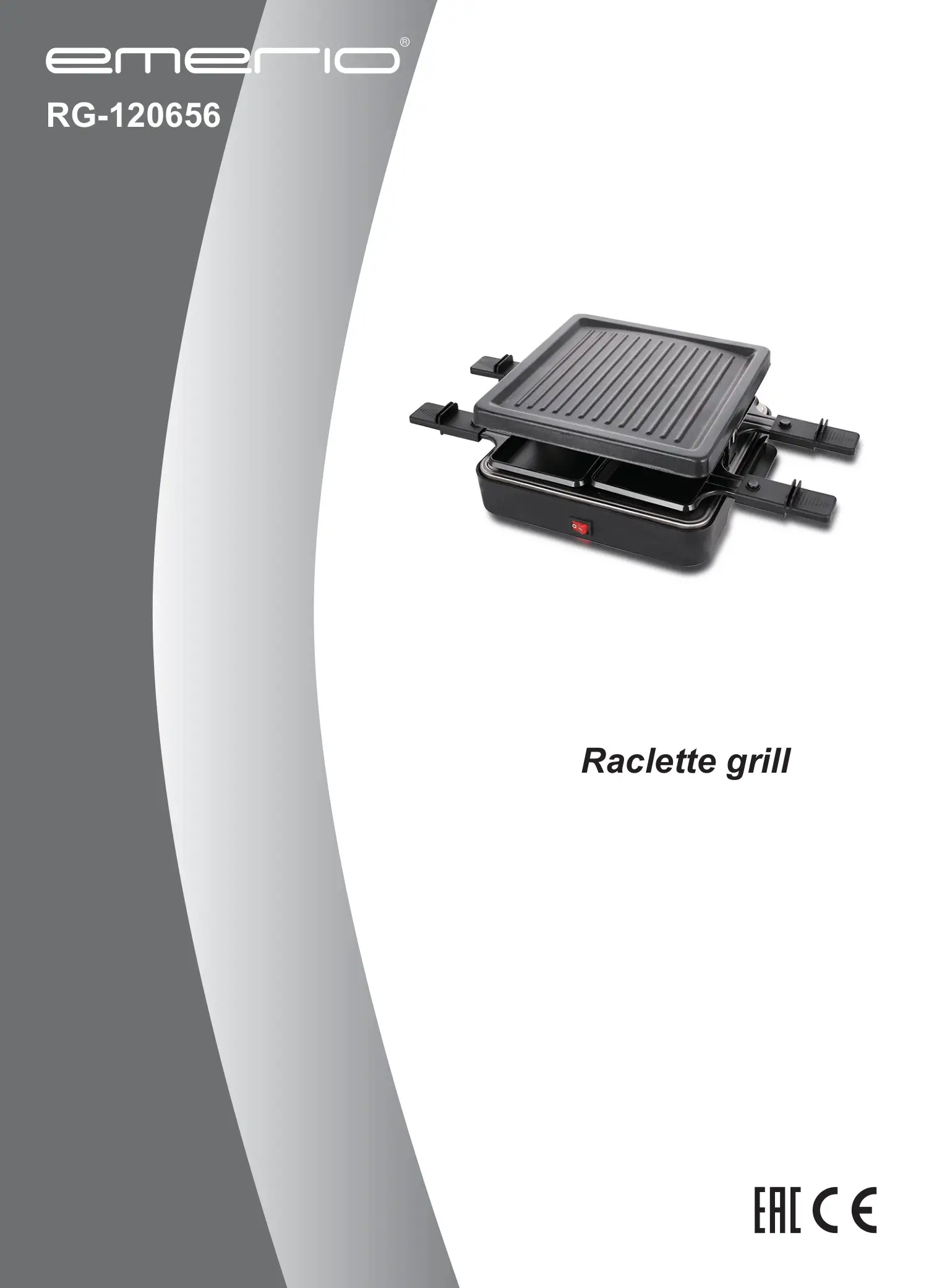 emerio RG-120656 Raclette Grill Instruction Manual